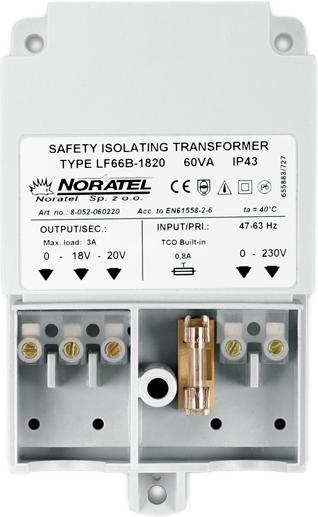 Actual product image Satel TR 60 VA Isolation transformer