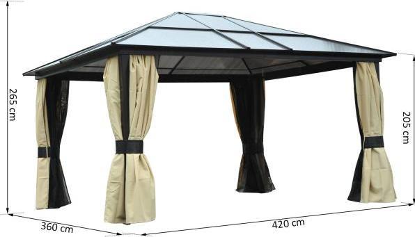 Actual product image Outsunny Pavilion garden luxury (420 cm, 360 cm)