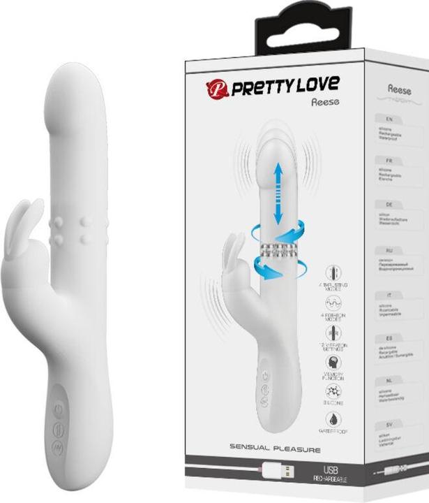 Actual product image Pretty Love Reese Rotating Vibrator Silver