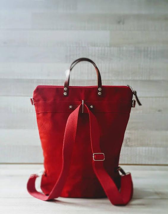 Actual product image Only-Bags.Store Waxed Canvas Backpack, Convertible Backpack, Diaper Backpack, Waxed Canvas A3 Bag