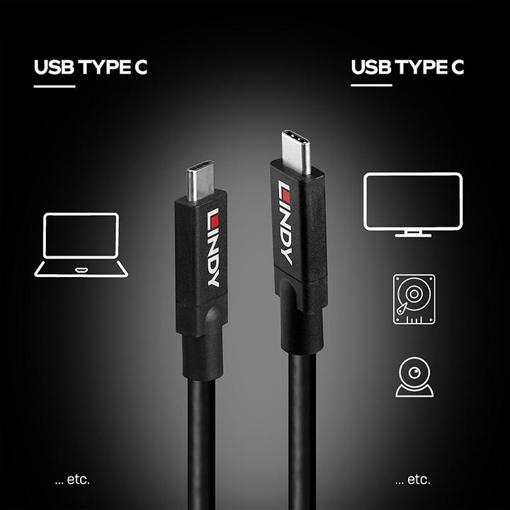 Produktbild Lindy USB C – USB C (5 m, USB 3.2 Gen 2, 60 W)