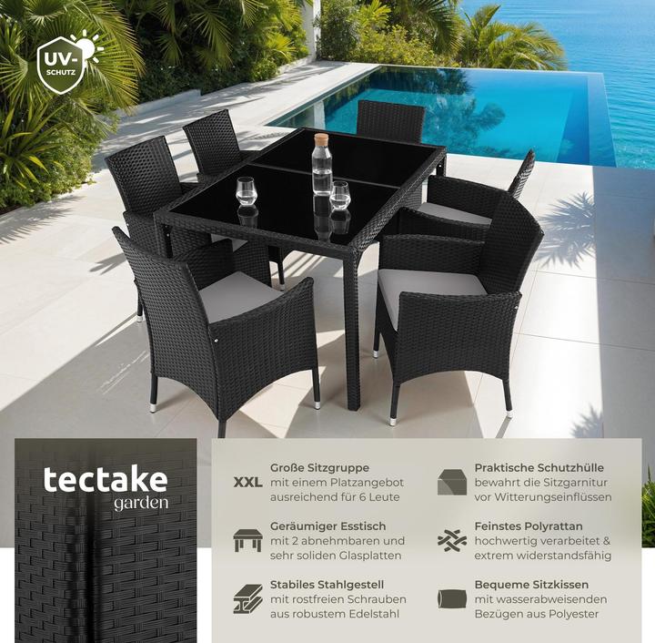 Produktbild tectake Rattan Sitzgruppe Porto