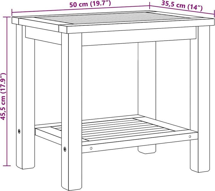 Immagine prodotto vidaXL Tavolino da caffè (50 x 35 x 45 cm)