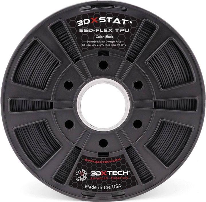 Produktbild 3D Xtech TPU2030750BK0 3DXSTAT™ Filament ESD FLEX ESD-sicher, flexibel, geruchsa (750 g)