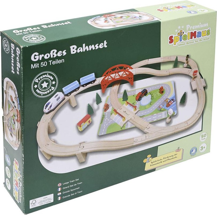 Actual product image Spielmaus Large railroad set 50 pieces