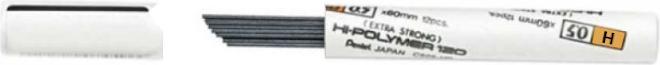 Immagine prodotto Pentel Conduttori a matita Hi-Polymer 120 (12 Pezzo/i, Grigio, 0.50 mm)