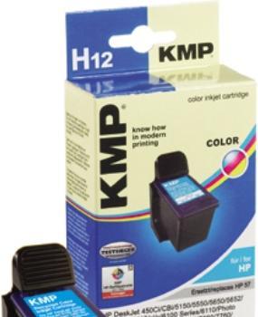 Immagine prodotto KMP Cartuccia d'inchiostro H12 a colori compatibile con HP C 6657 AE (M, C, Y)