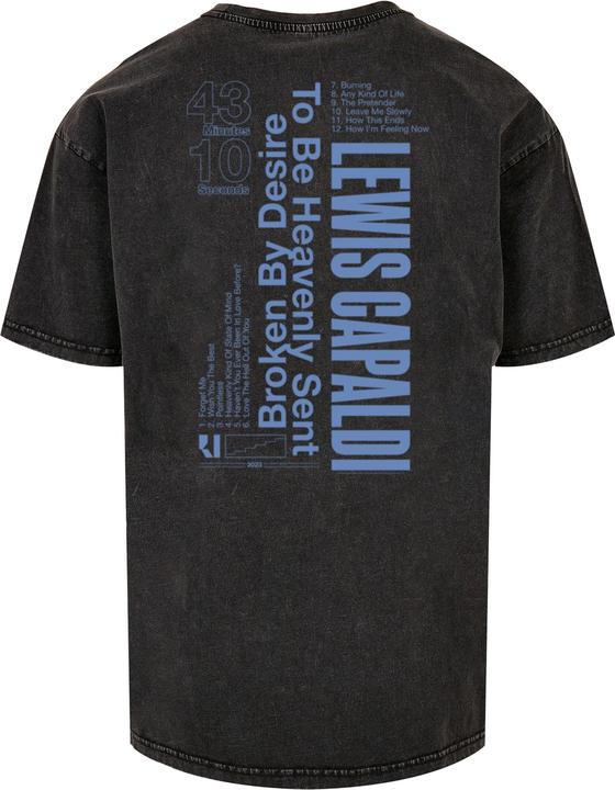 Produktbild Merchcode Lewis Capaldi - Tour grabsheet 3 Acid Washed Oversize Tee - 113795 (M)