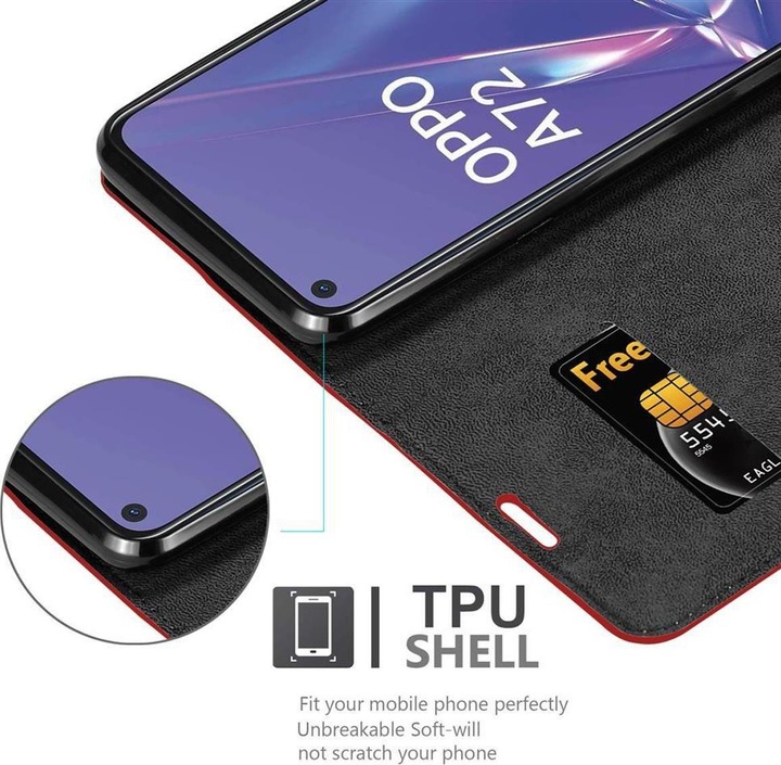 Actual product image Cadorabo Book Invisible Magnet Cover (Oppo A72)