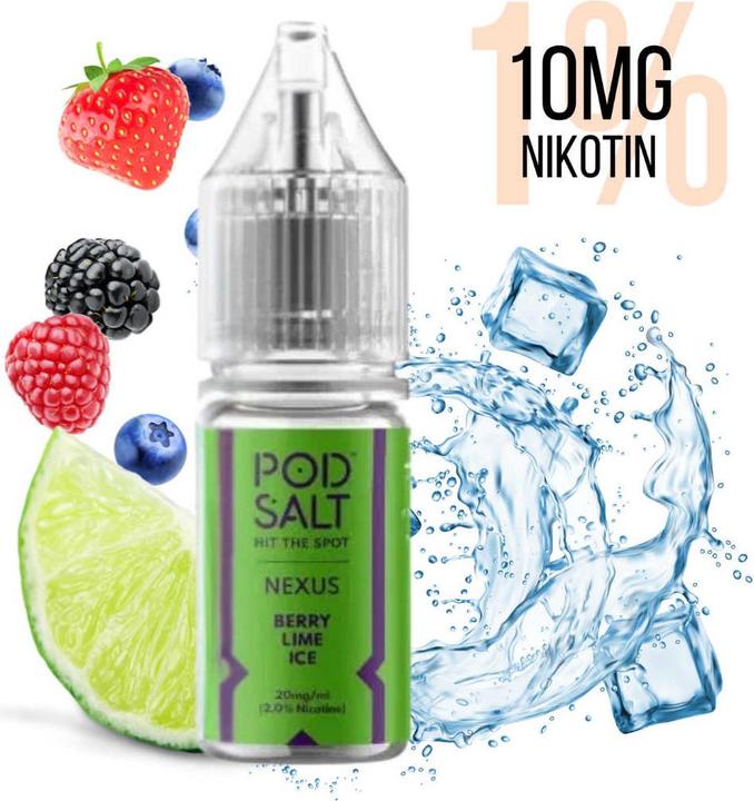 Immagine prodotto Pod Salt Nexus Nikotin Salz Liquid (Calce dolcissima, Mirtillo)