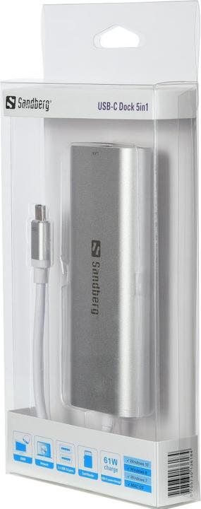 Actual product image Sandberg USB-C Dock (USB-C, 4 ports)