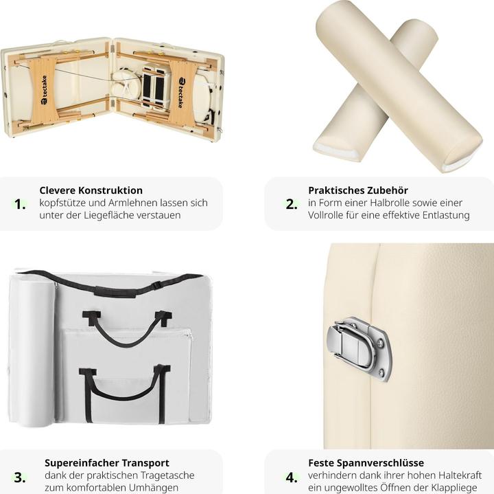 Actual product image tectake 3 Zonen Massageliege-Set