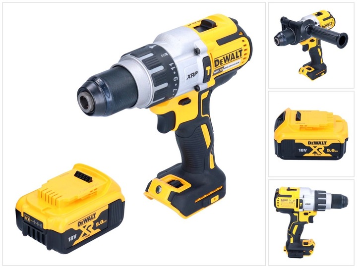 Actual product image DeWalt DCD 996 N Battery impact drill 18 V 95 Nm Brushless + 1x battery 5.0 Ah - without charger (Rechargeable battery operated)