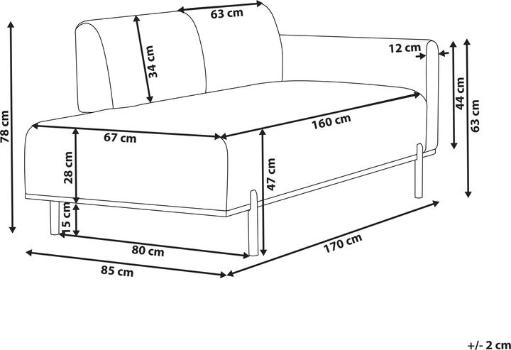 Produktbild Beliani Savasse (Recamiere)