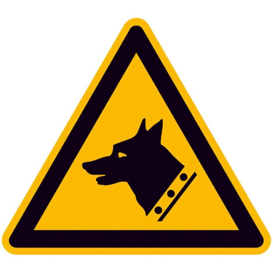 Wolk, Segnaletica di sicurezza, Warnschild Wachhund Aluminium 315 mm ISO 7010 1 St.