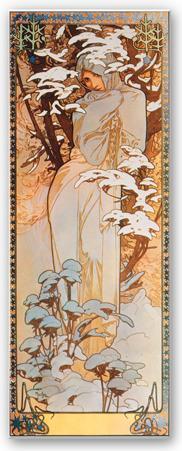 Image du produit Trenddeko Mucha - Saisons d'hiver (30 x 80 cm)