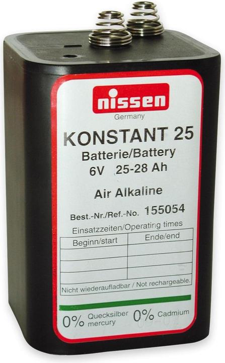 Nissen Batteria a blocco Konstand 25, 4R25, Zn/aria, 6 V-, 28 Ah (1 pz., 4R25, 28000 mAh)