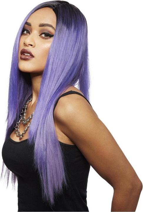 Actual product image Smiffys Ladies Wig Super Vixen Amethyst Ombre