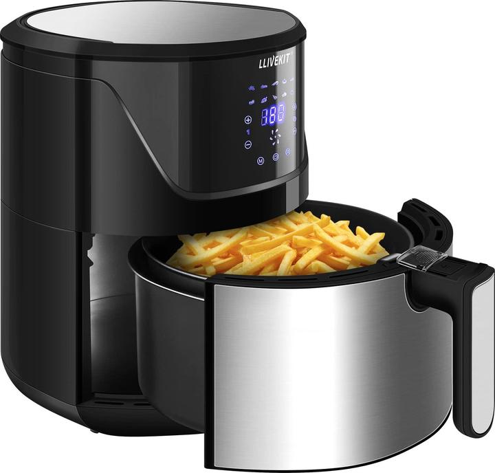 Immagine prodotto Llivekit Friggitrice ad aria calda XXL 5L, nero e argento