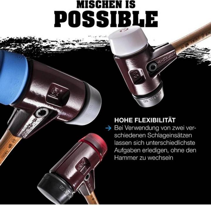 Image du produit Halder Marteau de protection 1140g 50mm TPE-soft/TPE-mid boîtier TE (1060 g)