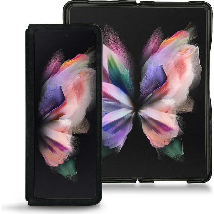 Noreve Lederschutzhülle (Samsung Galaxy Z Fold3), Smartphone Hülle, Schwarz