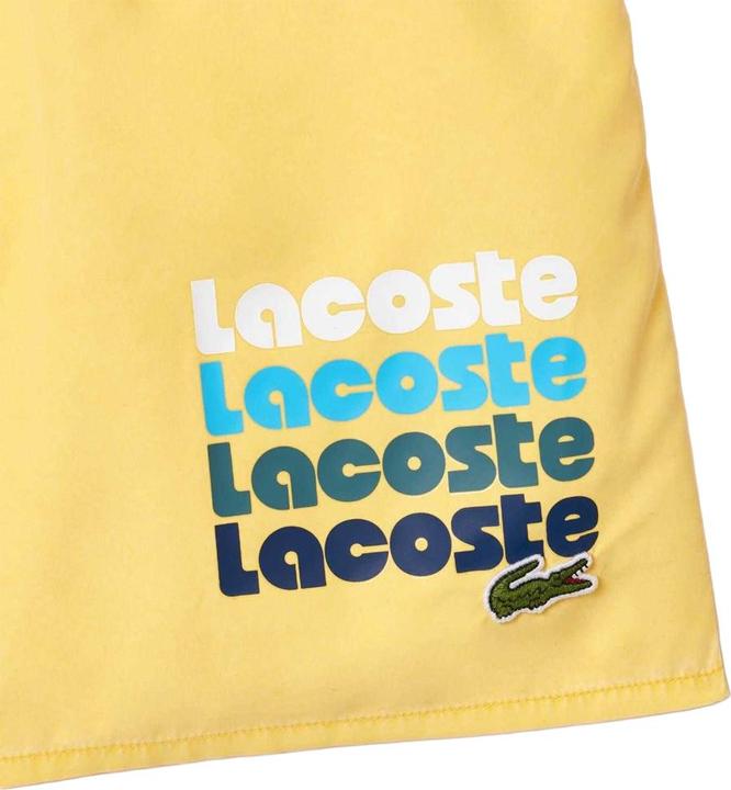 Actual product image Lacoste Mens Washed Mid Length Swimming Trunks (S)