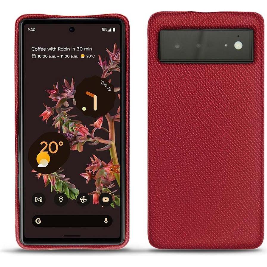 Noreve Lederschutzhülle (Google Pixel 6), Smartphone Hülle, Rot