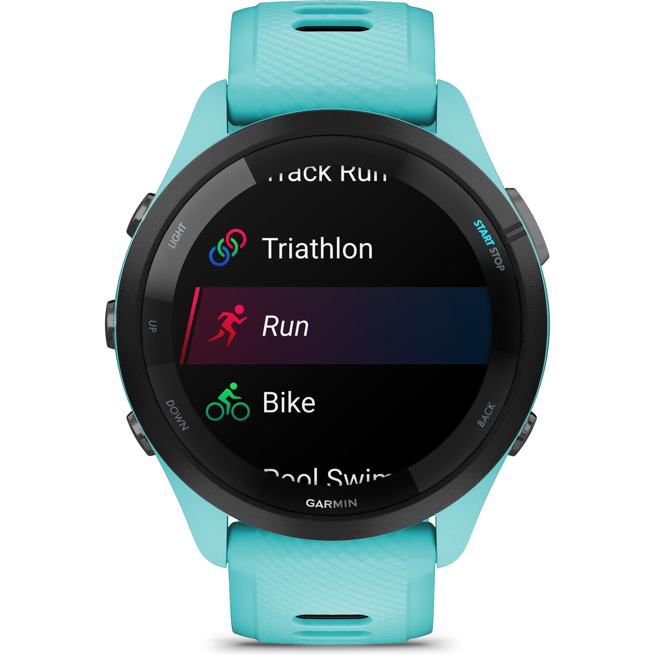 Garmin 010-02810-12 Forerunner 265 Music, Aqua (46 mm), Smartwatch
