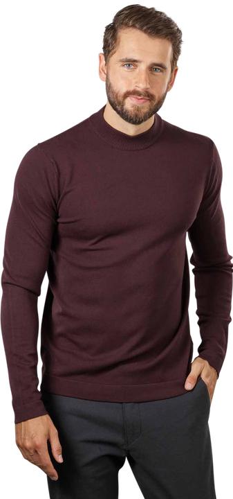 Actual product image Cinque Fine Knit Cigian Pullover Stand Up Collar Dark Red (L)