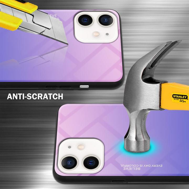 Actual product image Cadorabo TPU 2 colors glass cover (Apple iPhone 12 mini)