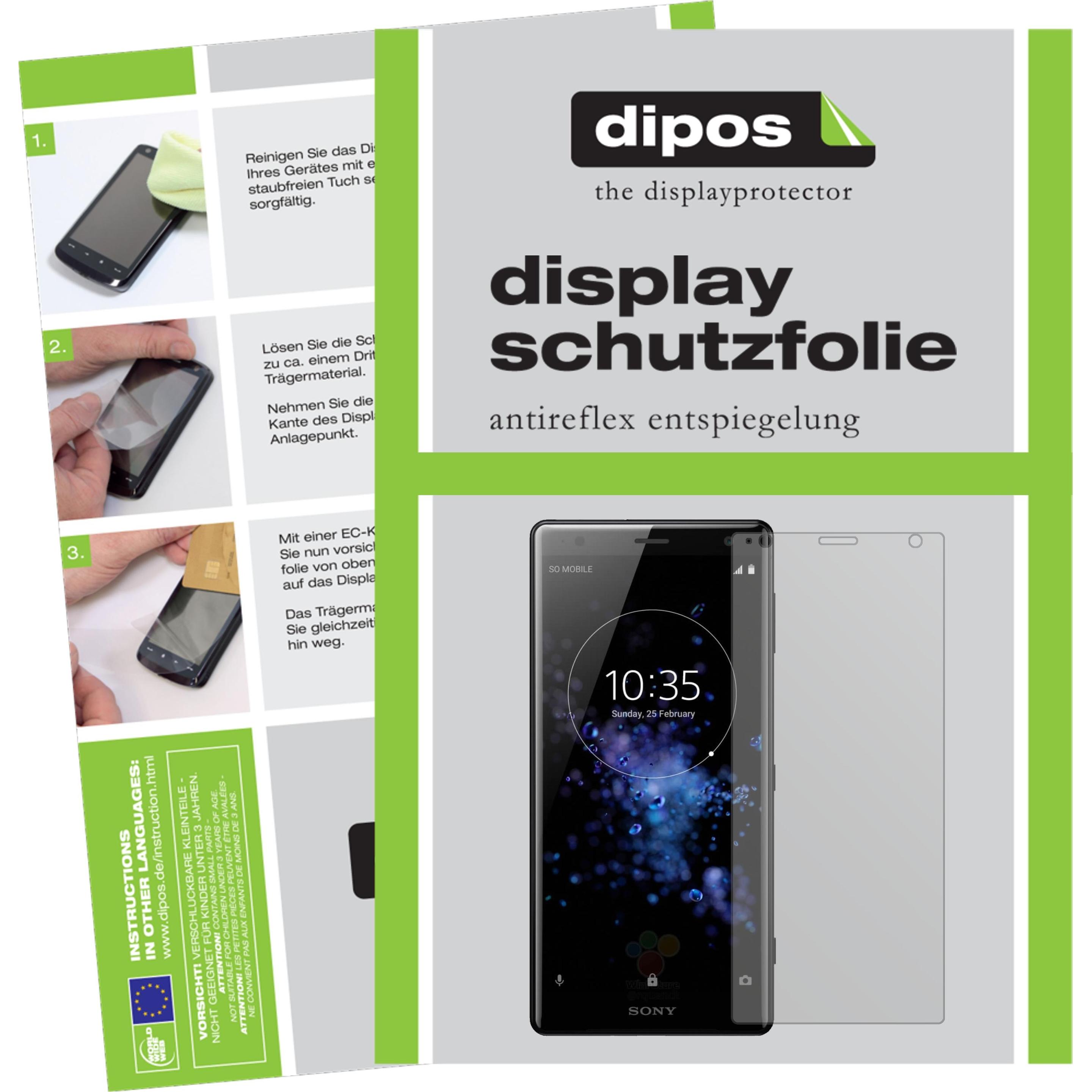 Dipos Displayschutzfolie Antireflex (5 Stück, Sony Xperia XZ2 Compact), Smartphone Schutzfolie, Transparent