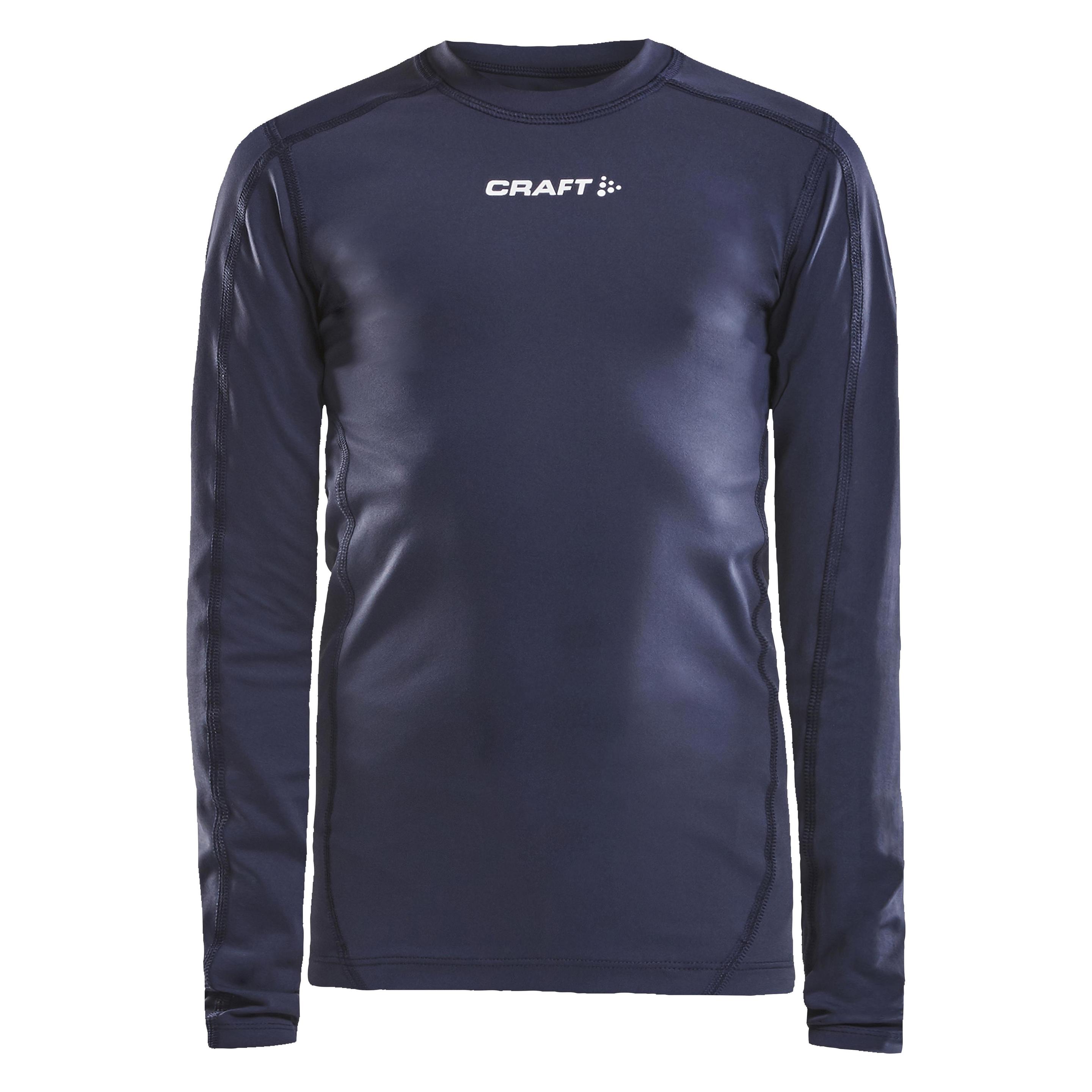Craft, Jungen, Funktionsshirt, Pro Control Compression Long Sleeve Kinder (158, 164), Blau, 158, 164