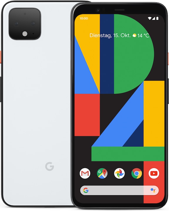 Google Pixel 4 (64 GB, Clearly White, 5.70", SIM + eSIM, 16 Mpx, 4G)