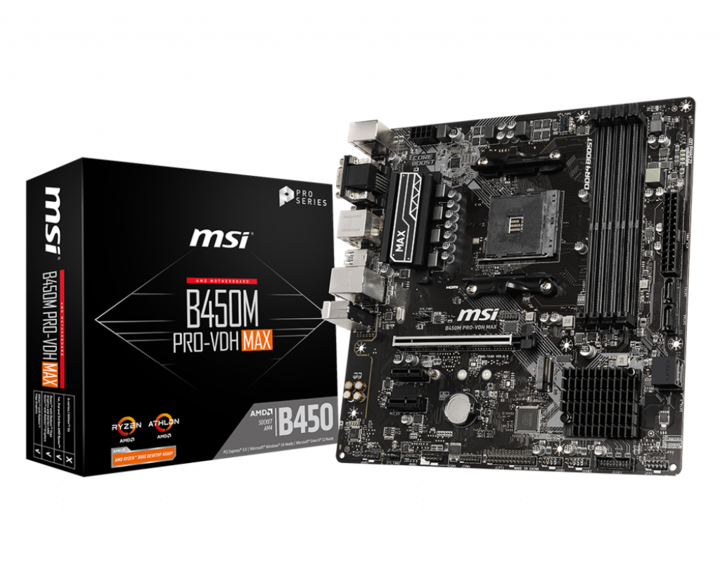 Produktbild MSI B450M Pro-VDH Max (AM4, AMD B450, mATX)
