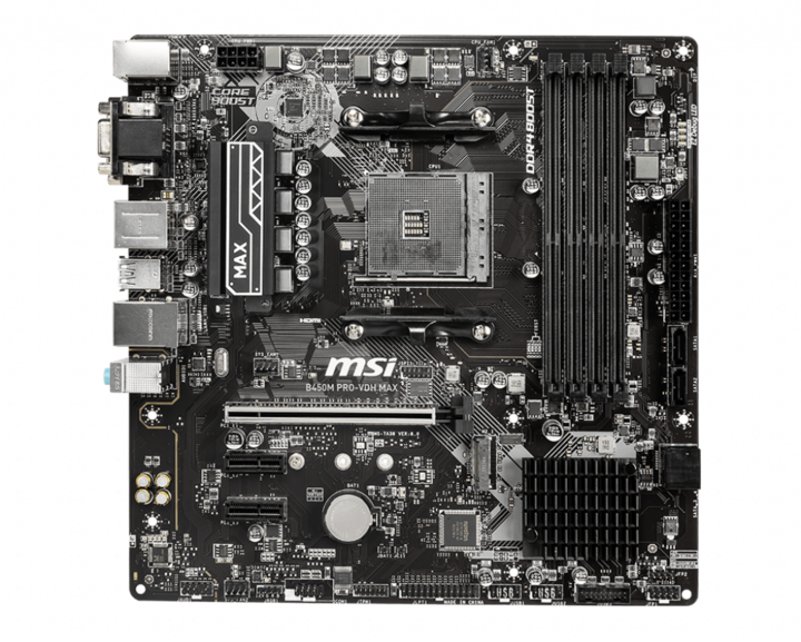 MSI B450M Pro-VDH Max (AM4, AMD B450, mATX)