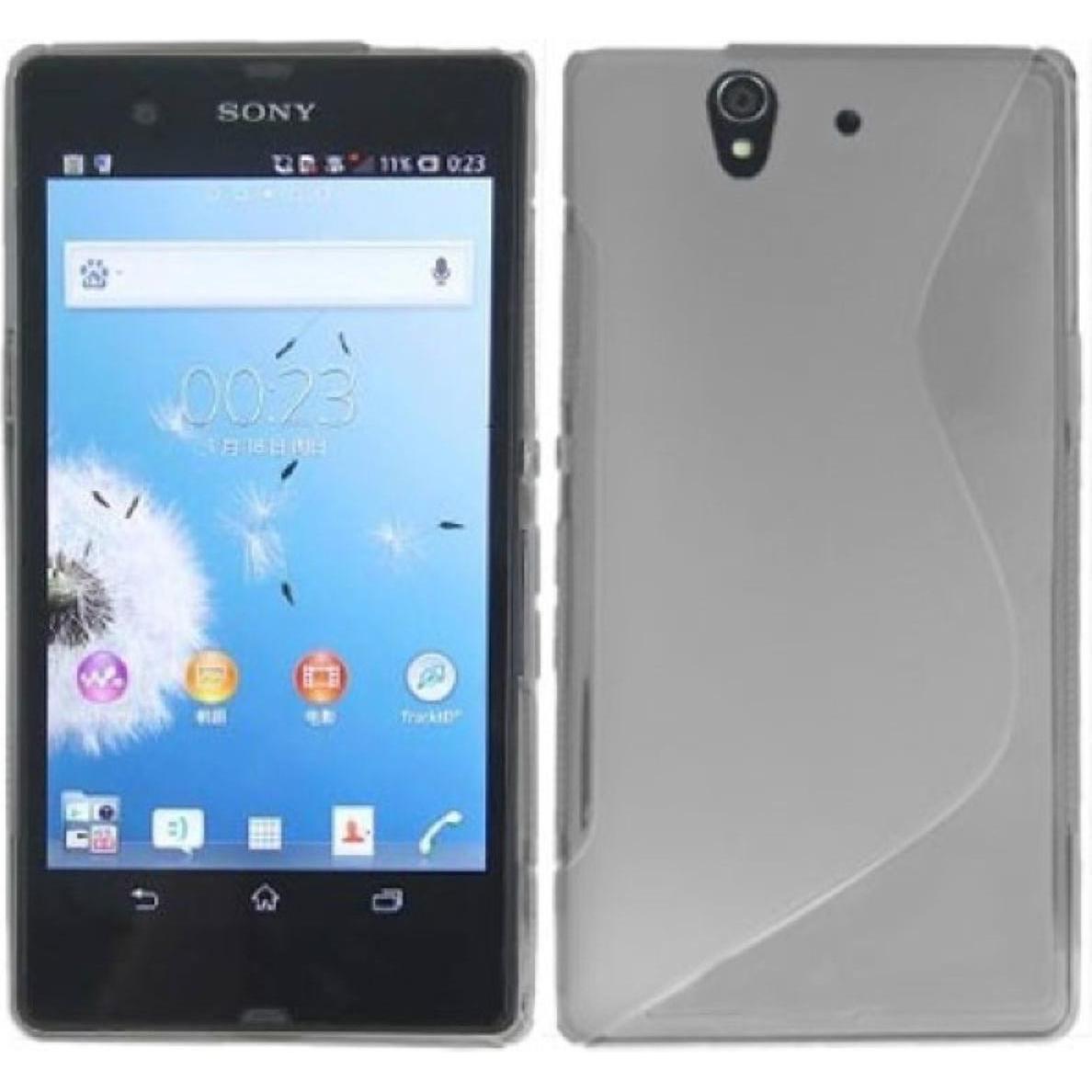 König Design Schutzhülle TPU Case für Handy Sony Xperia Z L36h (Sony Xperia Z), Smartphone Hülle, Grau
