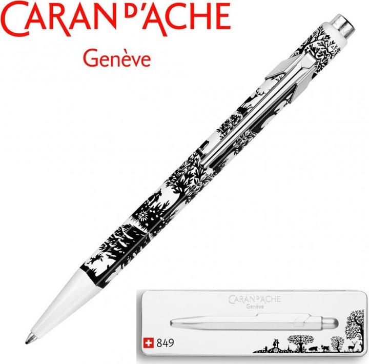 Immagine prodotto Caran d'Ache 849 Scherenschnitt mit Etui (Argento, Nero, 1 x)