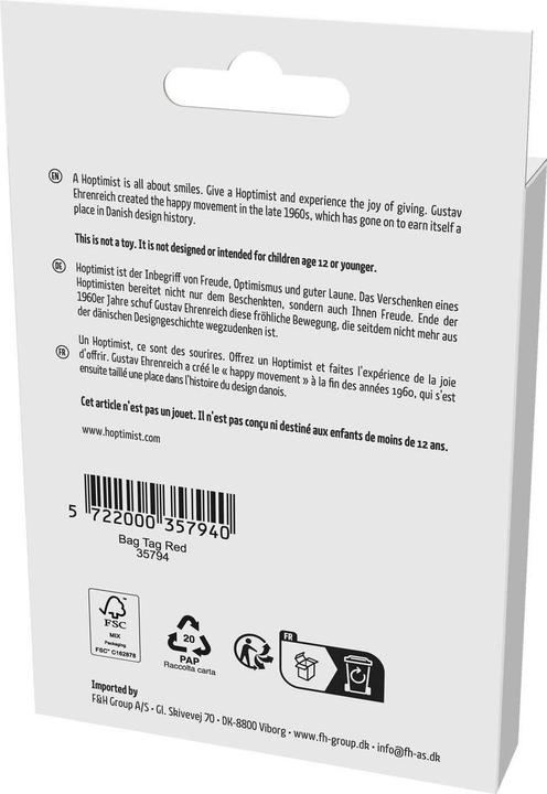 Immagine prodotto Hoptimist Bag tag Taschenanhänger (Serrature e rimorchi)