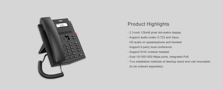 Produktbild Fanvil IP Telefon X301G schwarz