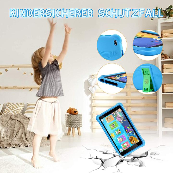 Produktbild QunyiCO Kinder Tablet (nur WLAN, 7", 32 GB, Blau)