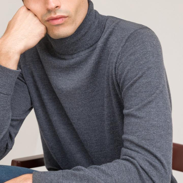 Actual product image La Redoute Collections 100% Merino Wool Turtleneck Sweater (L)