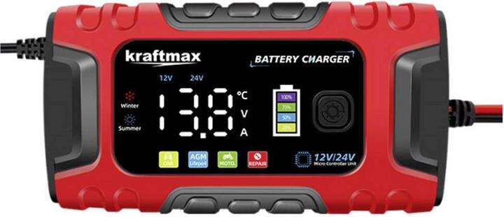 Actual product image Kraftmax Ladegerät 12 V, 24 V Ladestrom (max.) 10 A (12V, 24V, 10 A)