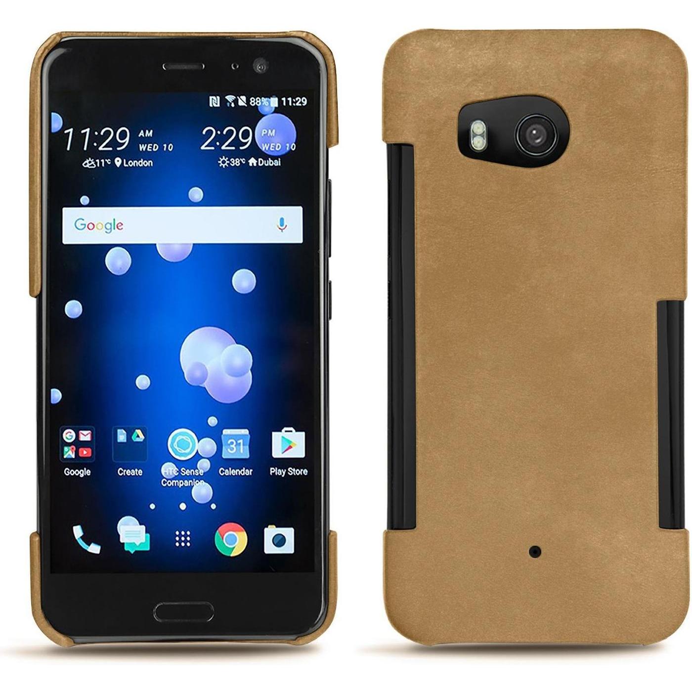 Thumbnail - Noreve Lederschutzhülle (HTC U11), Smartphone Hülle, Braun