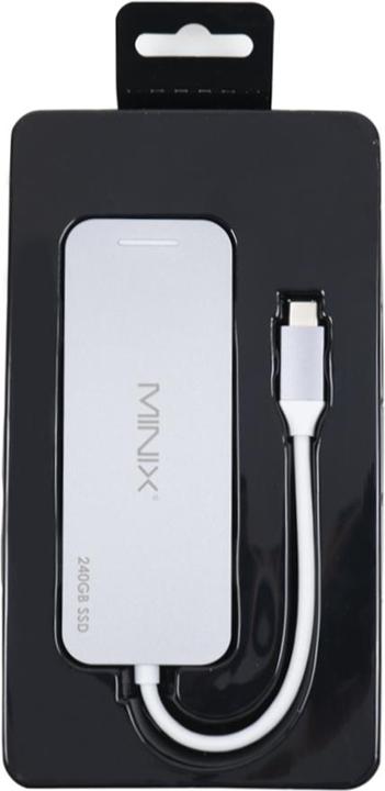 Actual product image Minix NEO-S2GR USB-C multiport adapter with 240 GB solid state drive (SSD) included in the scope of (0.24 TB)