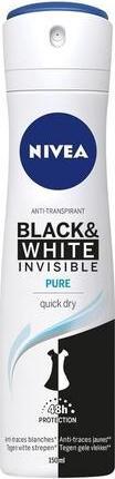 Produktbild NIVEA Antitranspirant Spray Invisible For Black & White Pure 150ml (Spray, 150 ml)