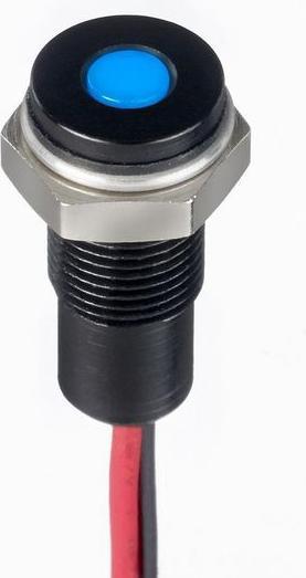 Produktbild RS PRO 6mm flush IP67 sealed black LED,blu 20mA