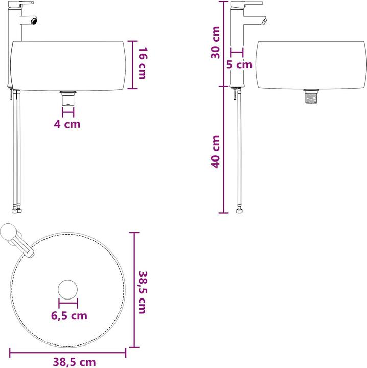 Produktbild vidaXL Waschtischunterschrank (49.50 x 44.50 x 66 cm)