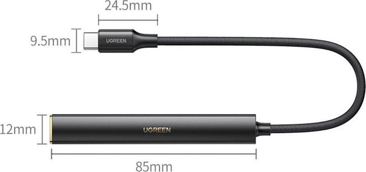 Actual product image Ugreen Adapter Audio typ-C male to jack 3.5mm DAC Amplifier CM545