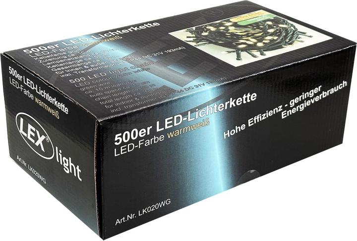 Produktbild Mojawo 500er LED-Lichterkette warmweiss (60 m)