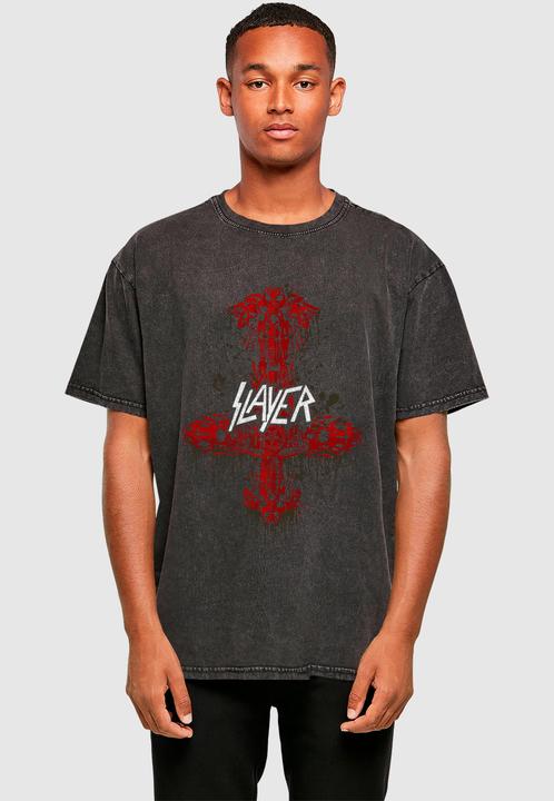 Produktbild Merchcode SLA - Inverted Bone Cross Acid Washed Oversize Tee - 169711 (M)